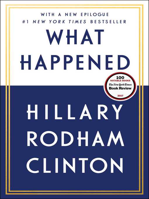 Title details for What Happened by Hillary Rodham Clinton - Available